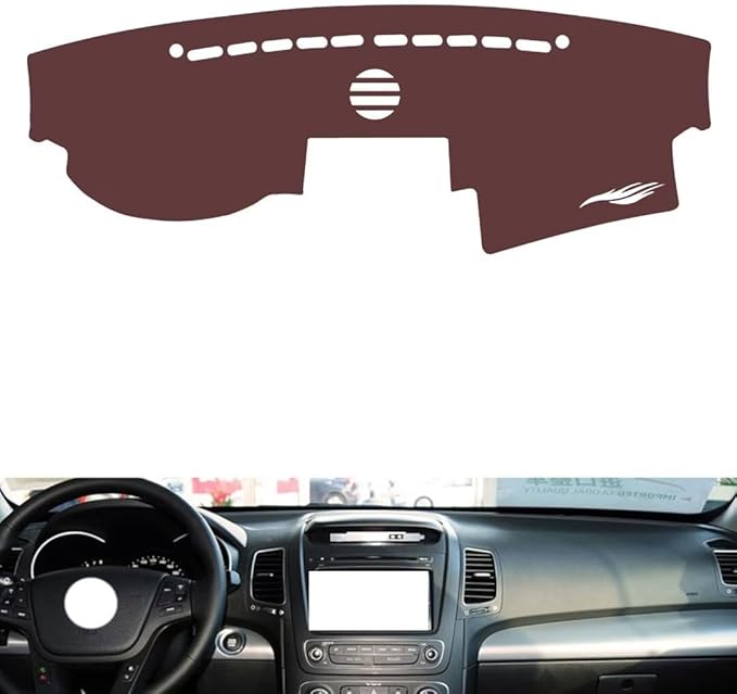 Leather Dashboard Cover Compatible with KIA Sorento (Speaker) 2013-2014，Dash Cover, Non-Slip Dash Cover, Dash mat Dashboard Cover, Interior Dash Covers