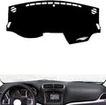 leather dashboard cover Compatible with FiatFiat FREEMONT，dash cover（black）