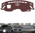 Leather Dashboard Cover Compatible with Mazda 6 Atenza（HUD） 2017-2019,Dash Board Cover mat Anti-Slip Sun-Proof and dust-Proof(Brown)