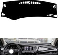 leather dashboard cover Compatible with Buick Envision (No warning light、no speakers)，dash cover（black）