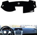 Leather Dashboard Cover Compatible with Mazda 6 (Speaker) 2009-2016，Dash Cover（Black）