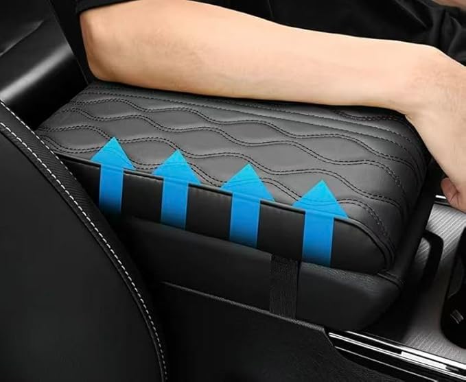 Centre Armrest Cover for Nissan Titan, Rest Pad Arm Protector Shield Overlay Rest Console Mat Guard Cushion Pad Box Support Lid Case,Black