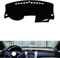 leather dashboard cover Compatible with HONDA City（Full coverage） 2008-2014，dash cover（black）