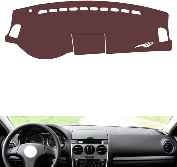 Leather Dashboard Cover Compatible with Mazda 6 2004-2016，Dash Cover, Non-Slip Dash Cover, Dash mat Dashboard Cover, Interior Dash Covers