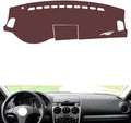 Leather Dashboard Cover Compatible with Mazda 6 2004-2016,Dash Board Cover mat Anti-Slip Sun-Proof and dust-Proof(Brown)