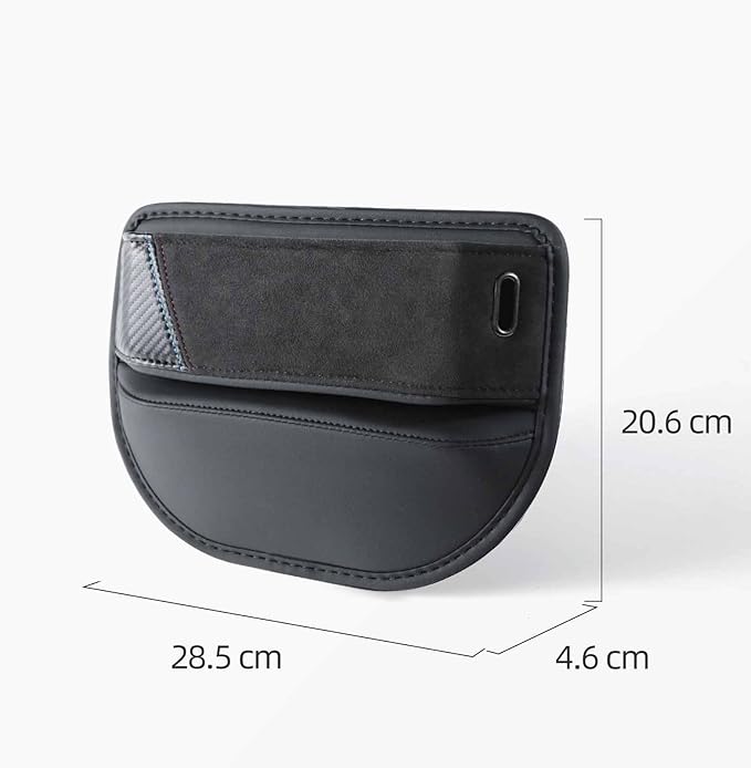 BETTERHUMZ Car Seat Gap Filler Organizer Compatible with BMW BMW G30 G20 F40 G21 G28 G11 G12 Z4 G32 G29 X1 X2 X3 X4 Series for Alcantara Car Side Seat Storage Box Accessories (carbon leather)