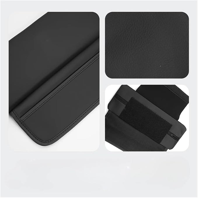 Car Center Console Armrest Cushion, Leather Armrest Box Pad, Split Pad Compatible with Genesis Coupe G70 G80 G90 GV60 GV70 GV80 EV BH GV90, Car Interior Accessories(Black)