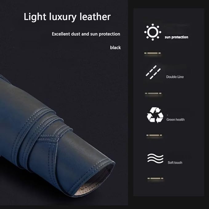leather dashboard cover Compatible with VW Teramont/X (HUD 2021-2024，dash cover（black）