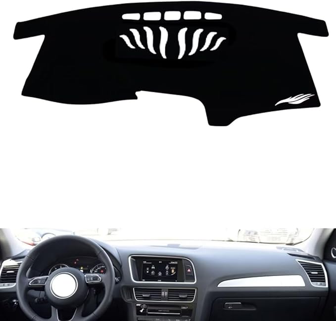 leather dashboard cover Compatible with Audi Q5 2010-2018，dash cover（black）