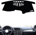 leather dashboard cover Compatible with Audi Q5 2010-2018，dash cover（black）
