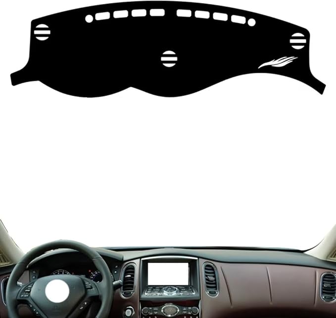 leather dashboard cover Compatible with Infiniti EX series 2008-2013，dash cover（black）
