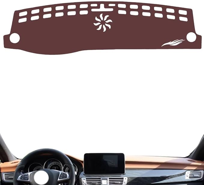 Leather Dashboard Cover Compatible with Mercedes CLS 2010-2017,Dash Board Cover mat Anti-Slip Sun-Proof and dust-Proof(Brown)