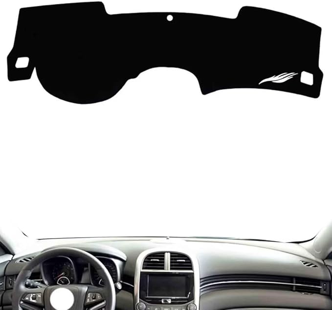 leather dashboard cover Compatible with Chevy Malibu 2012-2014，dash cover（black）