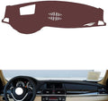 Leather Dashboard Cover Compatible with BMW X6（HUD） 2008-2013,Dash Board Cover mat Anti-Slip Sun-Proof and dust-Proof(Brown)