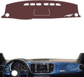 Leather Dashboard Cover Compatible with VW Beetle（Storage Box） 2012-2019,Dash Board Cover mat Anti-Slip Sun-Proof and dust-Proof(Brown)
