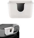 Car Trash Can, Multifunctional Double-Layer Seat Back Hanging Mini Trash Bin, Leak-Proof Waterproof Small Garbage Can for Cars, Universal Car Organizers and Storage Accessories (White)