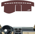 Leather Dashboard Cover Compatible with VW Touran 2004-2015,Dash Board Cover mat Anti-Slip Sun-Proof and dust-Proof(Brown)