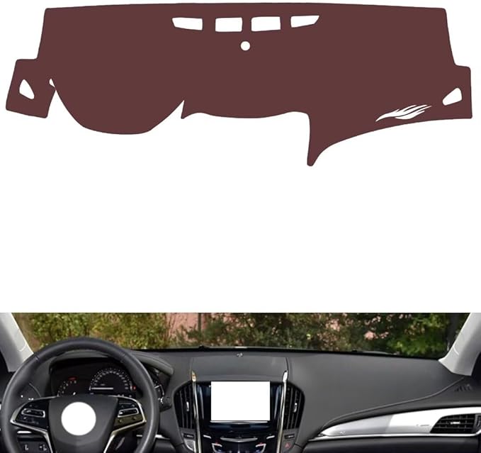 Leather Dashboard Cover Compatible with Cadillac ATS (No Speaker) 2014-2019，Dash Cover, Non-Slip Dash Cover, Dash mat Dashboard Cover, Interior Dash Covers