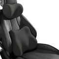 Car Headrest Pillow & Lumbar for Audi Q7 2007-2023, Car Seat Neck Pillow Back Support, Breathable All-Season Automotive Seat Cushions, 2PCS,A Black