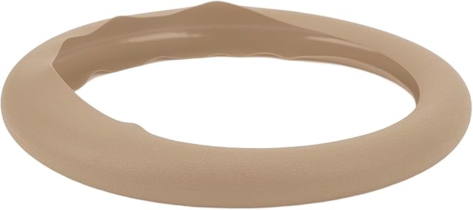 Silicone Steering Wheel Cover, Antislip Design, Sweatproof Protector for Cars, Fits Most Standard Sizes (Khaki)