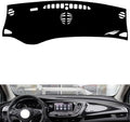 leather dashboard cover Compatible with Buick Envision (warning light、speakers)，dash cover（black）