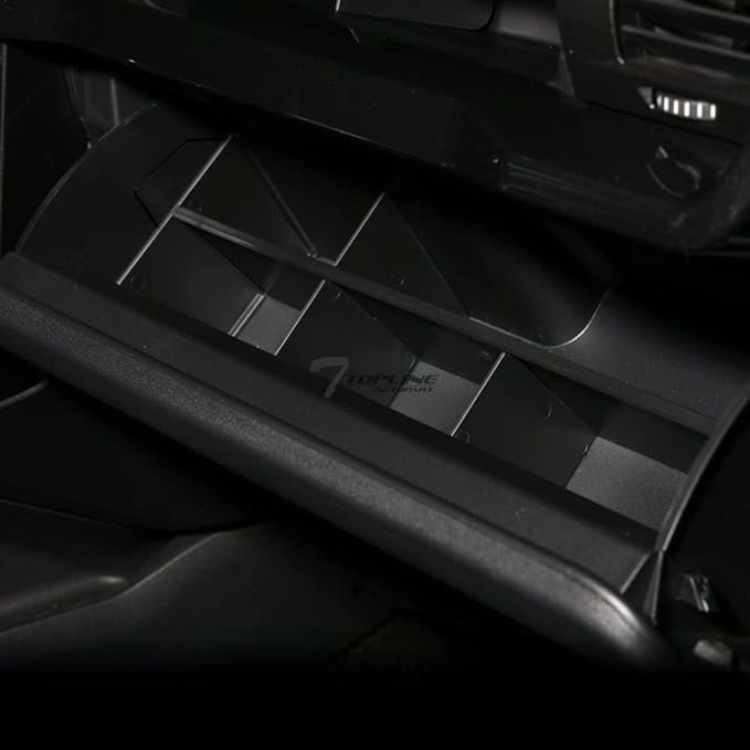 Black Lower Glove Box Organizer Insert 5 Partitions Storage Bracket Compatible With 2021-2023 F150