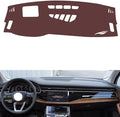Leather Dashboard Cover Compatible with Audi Q7 (HUD 23-25，Dash Cover, Non-Slip Dash Cover, Dash mat Dashboard Cover, Interior Dash Covers