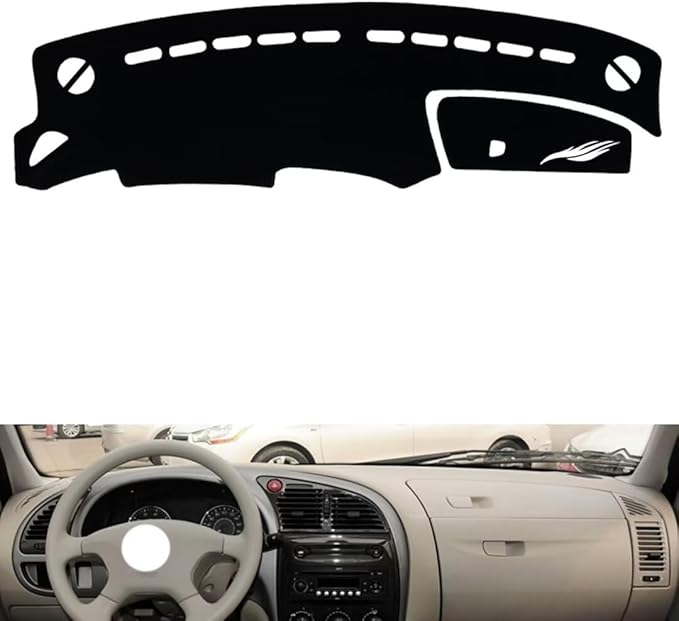 leather dashboard cover Compatible with Citroen Elysee 2004-2013，dash cover（black）