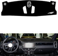 leather dashboard cover Compatible with Porsche Caynne (NO compass) 2018-2023，dash cover（black）