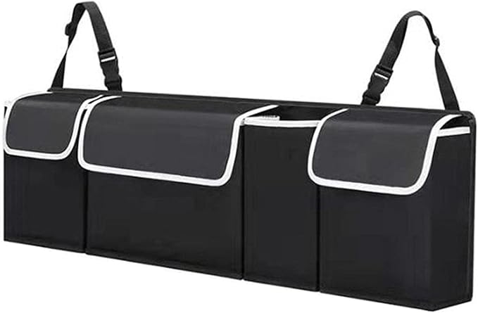 N/A/A /A Car Trunk Organizer, Car Trunk Organizer Collapsible Backseat, Backseat Trunk Organizer for SUV & Car - Hanging Organizer Foldable Cargo Storage Bag