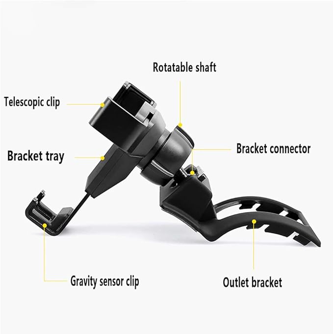 BEERTE Car Mount for Honda Civic 2016-2021 Adjustable Air Vent Gravity Phone Holder,Car Dashboard Cell Phone Mount,Carbon Fiber Pattern Phone Mount fit for All Smartphone