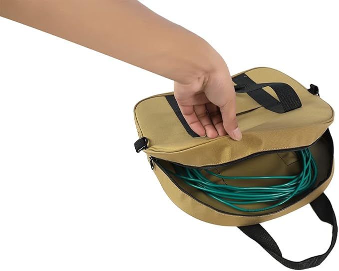 YELAIYEHAO Cable Bag - Jumper Cable Bag - Storage & Organizer for Cables, Cords, and Hoses (yellow, 15.7 X 15.3X 4.3INCH)