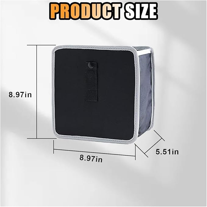 Foldable Car Trash Can - 1.85 Gallon Capacity Hanging Garbage Bin Organizer - Waterproof Leakproof Trash Can Storage Bag - Auto Interior Accessories