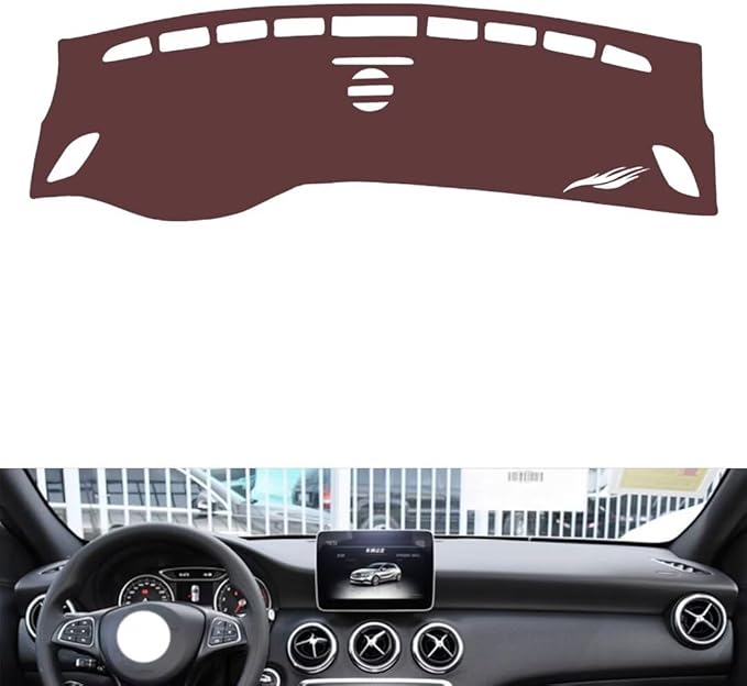 Leather Dashboard Cover Compatible with Mercedes A Class 2013-2018，Dash Cover, Non-Slip Dash Cover, Dash mat Dashboard Cover, Interior Dash Covers