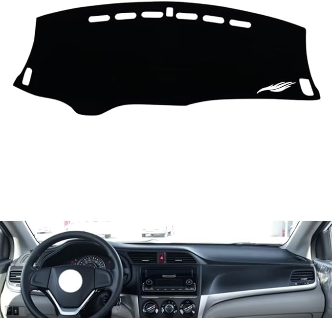 leather dashboard cover Compatible with HONDA Crider 2013-2017，dash cover（black）