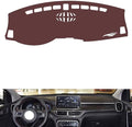 Leather Dashboard Cover Compatible with KIA KX5 2019-2021,Dash Board Cover mat Anti-Slip Sun-Proof and dust-Proof(Brown)
