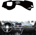 leather dashboard cover Compatible with BMW 3 series/GT (HUD 2020，dash cover（black）