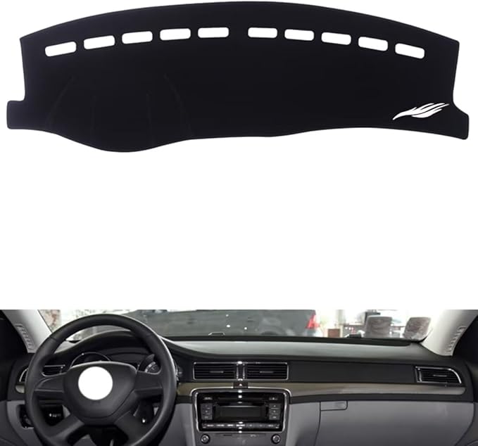 leather dashboard cover Compatible with SkodaSkoda superb 2013-2015，dash cover（black）