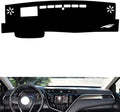generic leather dashboard cover Compatible with Toyota Camry（HUD） 2018-2019，dash cover（black）