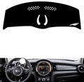 leather dashboard cover Compatible with BMW MINI (NO HUD) 2014-2022，dash cover（black）
