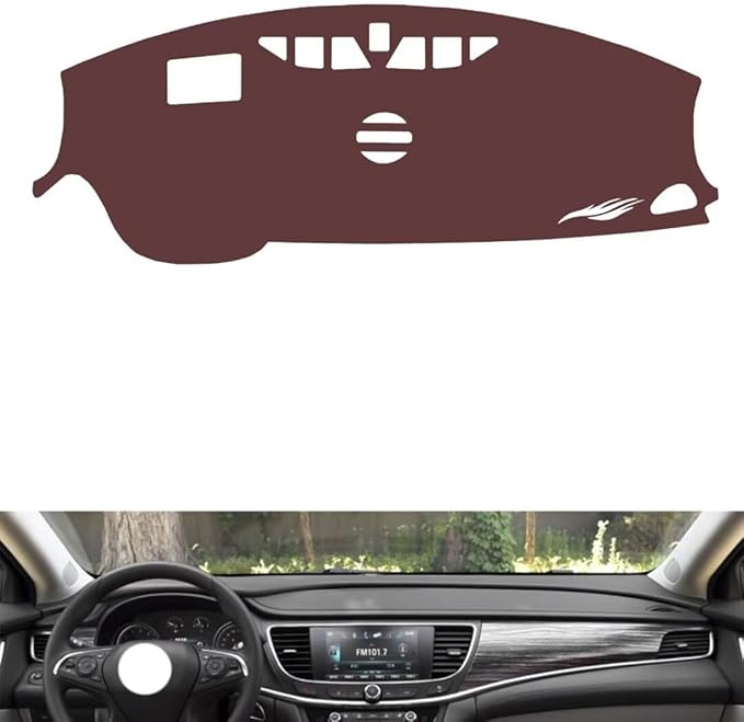 Leather Dashboard Cover Compatible with Buick Lacrosse（HUD,Speakers） 2016-2022，Dash Cover, Non-Slip Dash Cover, Dash mat Dashboard Cover, Interior Dash Covers