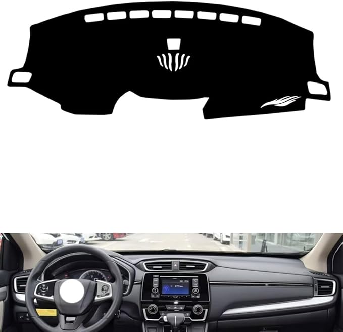 leather dashboard cover Compatible with HONDA Breeze (NO HUD 20-2021，dash cover（black）