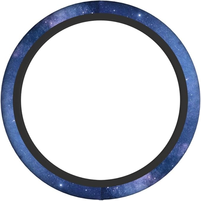 Custom Car Steering Wheel Cover Personalized Anti Slip Car Wheel Protector Add Your Image Text Universal 15 Inch Cover Accessories Fit for Truck, SUV, Trailer, Black