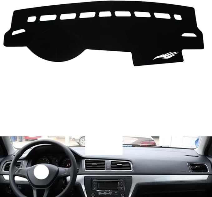 leather dashboard cover Compatible with VW Lavida 2013-2017，dash cover（black）