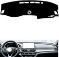 leather dashboard cover Compatible with HONDA Inspire 2019-2022，dash cover（black）
