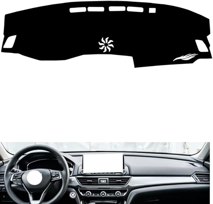 leather dashboard cover Compatible with HONDA Inspire 2019-2022，dash cover（black）
