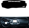 leather dashboard cover Compatible with Toyota Innova 2007-2015，dash cover（black）