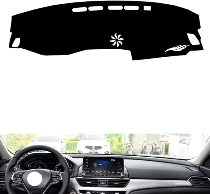 leather dashboard cover Compatible with HONDA Accord Ⅹ，dash cover（black）