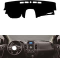 leather dashboard cover Compatible with Ford ranger XLS 2018，dash cover（black）