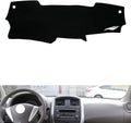 leather dashboard cover Compatible with Nissan NEW Sunny 2010-2016，dash cover（black）